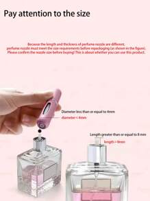1 件 5ml 便携式迷你可填充香水瓶，小型紧凑型香水雾化器，适合旅行和外出时携带香水和空气清新剂 - 粉色 - 查看 8