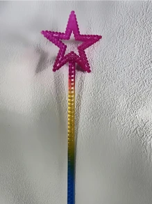 1 pièce Baguette magique en forme d'étoile, accessoires pour spectacle musical, fête, bâton magique pentagramme coloré, accessoires de danse pour les fêtes