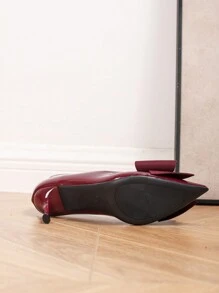 Giày cao gót mũi nhọn thời trang Stiletto, giày nữ sang trọng chất lượng chuyên nghiệp cho ngày lễ tình nhân - Màu Đỏ Sâu - Xem 7