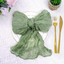 12/24 Pezzi di tovaglioli di garza di formaggio, 50 x 50 cm, tovaglioli da tavola di lino stile fattoria bohémien e accartocciati, tovaglia decorativa per matrimoni, feste, uso quotidiano domestico