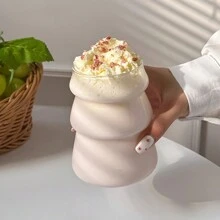 1pc Vertical Striped Christmas Tree Shaped Couple Mug, Large Capacity Coffee Cup, Water Cup, Juice Cup, Cold Drink Cup, Suitable For Home, Office - Multicolor - View 6