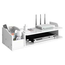 Multi-Function Router Storage Box, Wifi Router Mobile Phone Rack, Wall-Mounted Non-Porous TV Air Conditioning Remote Control Storage Box - Multicolor - View 4