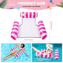 Pool Floating Bed, Inflatable Pool Floating Bed Hammock, Pool Floating Bed Adult Inflatable Water Hammock, Adult Vacation Multi-Purpose Pool Hammock - Multicolor - View 5