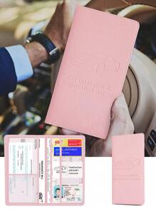 1pc-Car Registration And Insurance Card Holder, Car Document Holder For Cards, Driver License & Other Essential Documents - Multicolor - View 10