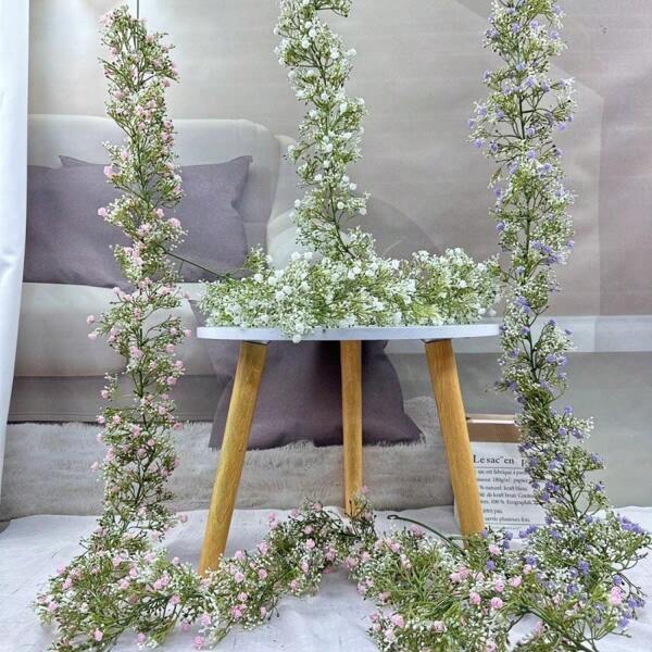 1pc 180cm Artificial Baby's Breath Vine, Fake Floral Garland Plant For Home Ceiling Decor, Pipe Wrapping, Holiday Decorations Gifts Birthday Graduation