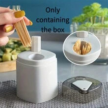 Automatic Pop-Up Toothpick Holder, Made Of PP Material, Household Kitchenware Accessory, Linen Tableware, Desktop Toothpick Jar