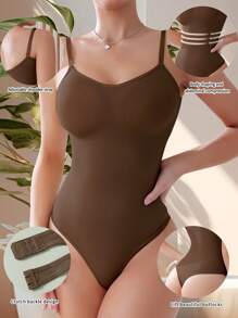 2 piezas de ropa interior moldeadora y sexy sin costuras para mujer, body de control de cintura, conjunto de camiseta y tanga, ropa interior ajustada y moldeadora
