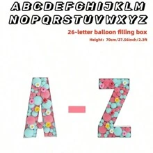 1 件装字幕字母马赛克大字母气球框架适用于生日派对婚礼背景装饰周年装饰预切大泡沫板（不含气球或热熔枪） - 白色 - 查看 8