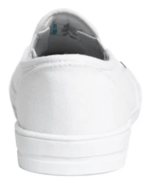1 par de Tenis Blancos Negros Para Hombre Mujer Unisex De Lona suela antideslizante calidad premium Simple, Corte Alto/bajo, Clásico, Casual, Varios Colores Deportivo, Slip On 22mx- 27 mx para caminar - Blanco - Ver 2
