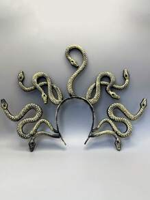 Classic Snake Woman Medusa Headband, Halloween Cosplay Photo Props, Three Colors To Choose From, Stage Accessories, Party Dress Up Props - Multicolor - View 2