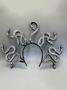 Classic Snake Woman Medusa Headband, Halloween Cosplay Photo Props, Three Colors To Choose From, Stage Accessories, Party Dress Up Props - Multicolor - View 4