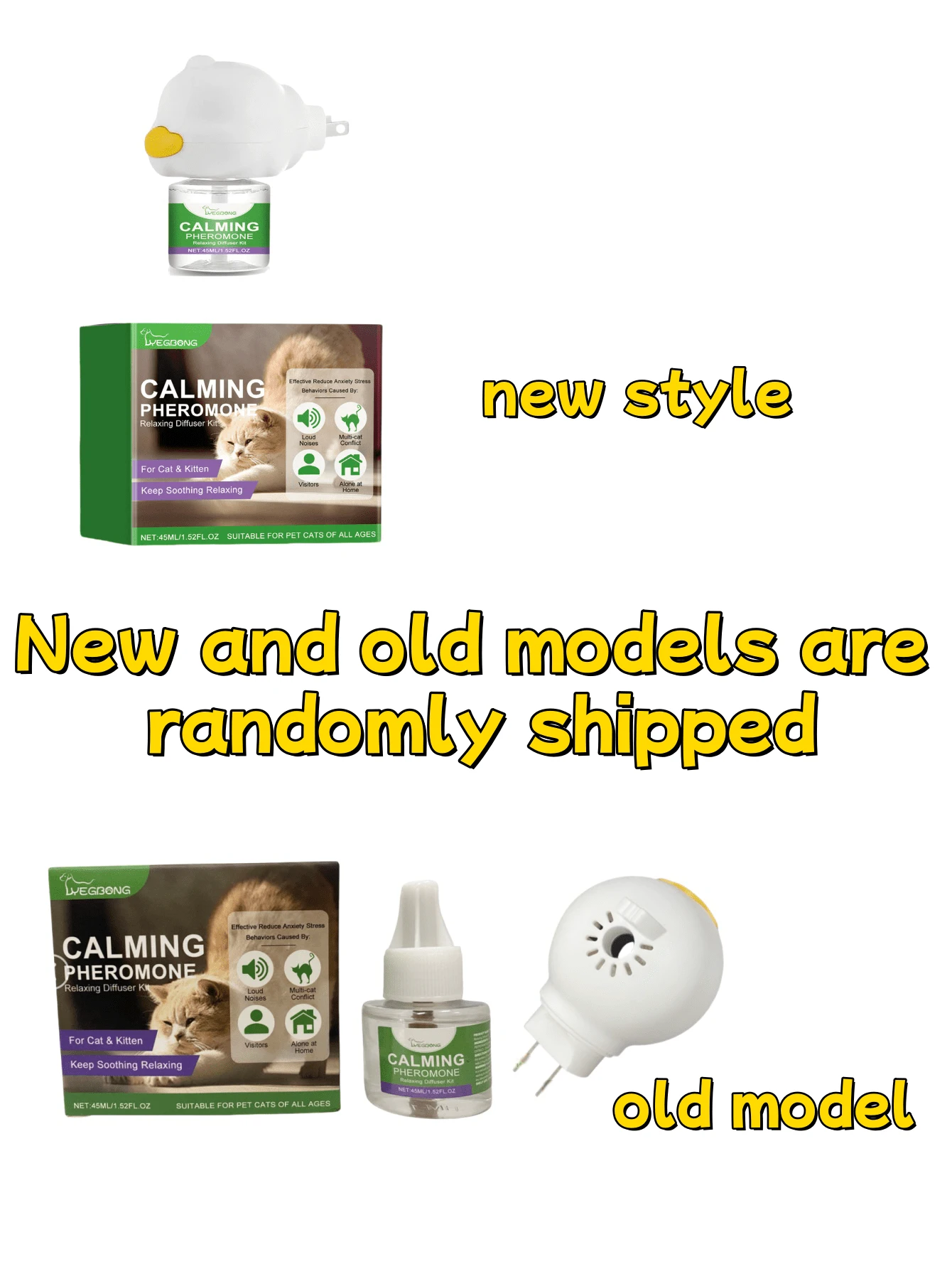 Image showcasing Cat Emotional Care Set, Pets Cat Comfort & Calm Estrus Anxiety Relief ...
