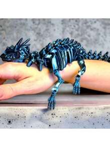 3D-Printed Movable Articulated Skeleton Dragon Action Figure, Skeleton Dinosaur Model, Desktop Decor, Holiday Gift - Multicolor - View 5