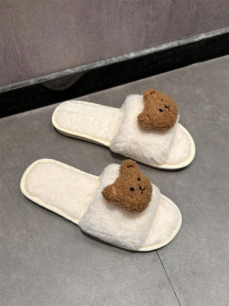 Pantofole Pupazzo Di Neve Donna - Scarpe da interno comode,Pantofole calde da interno per cartoni animati da donna, graziose pantofole da casa sfocate