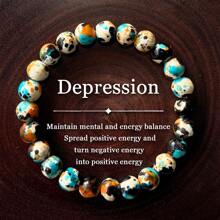 Pulsera antidepresión para mantener tu mente y energía equilibradas, transmitir energía positiva. Pulsera perfecta para usar a diario (sin etiquetas) - Verde - Ver 2