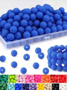 160Pcs Silicone Beads 12mm Mix Color, Bulk Silicone Beads For Keychain Making, 12mm Silicone Beads For Pens And Bracelet Making