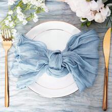 12/24 Pezzi di tovaglioli di garza di formaggio, 50 x 50 cm, tovaglioli da tavola di lino stile fattoria bohémien e accartocciati, tovaglia decorativa per matrimoni, feste, uso quotidiano domestico