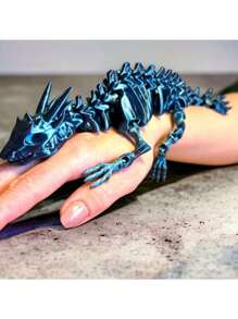 3D-Printed Movable Articulated Skeleton Dragon Action Figure, Skeleton Dinosaur Model, Desktop Decor, Holiday Gift - Multicolor - View 10