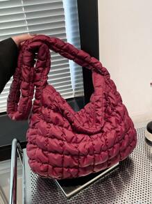 Bolso de mano bordado de moda, bolso de hombro casual de mujer, diseño en forma de empanadilla