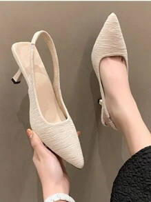 Women's Spring High Heels, Fashionable Versatile Work Shoes, French Summer Sandals