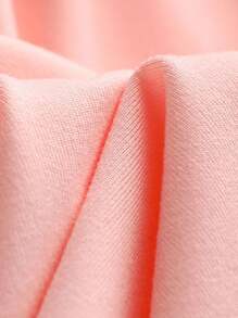 年轻女孩可爱芭蕾女孩印花圆领休闲 T 恤，夏季 - 粉色 - 查看 6