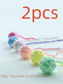 1pc/2pcs/3pcs Interactive Woolen Cat Yarn Ball - Fun Pet Play And Scratching Toy For Winter - Durable And Chew-Resistant Pet Supplies.Mother's Day