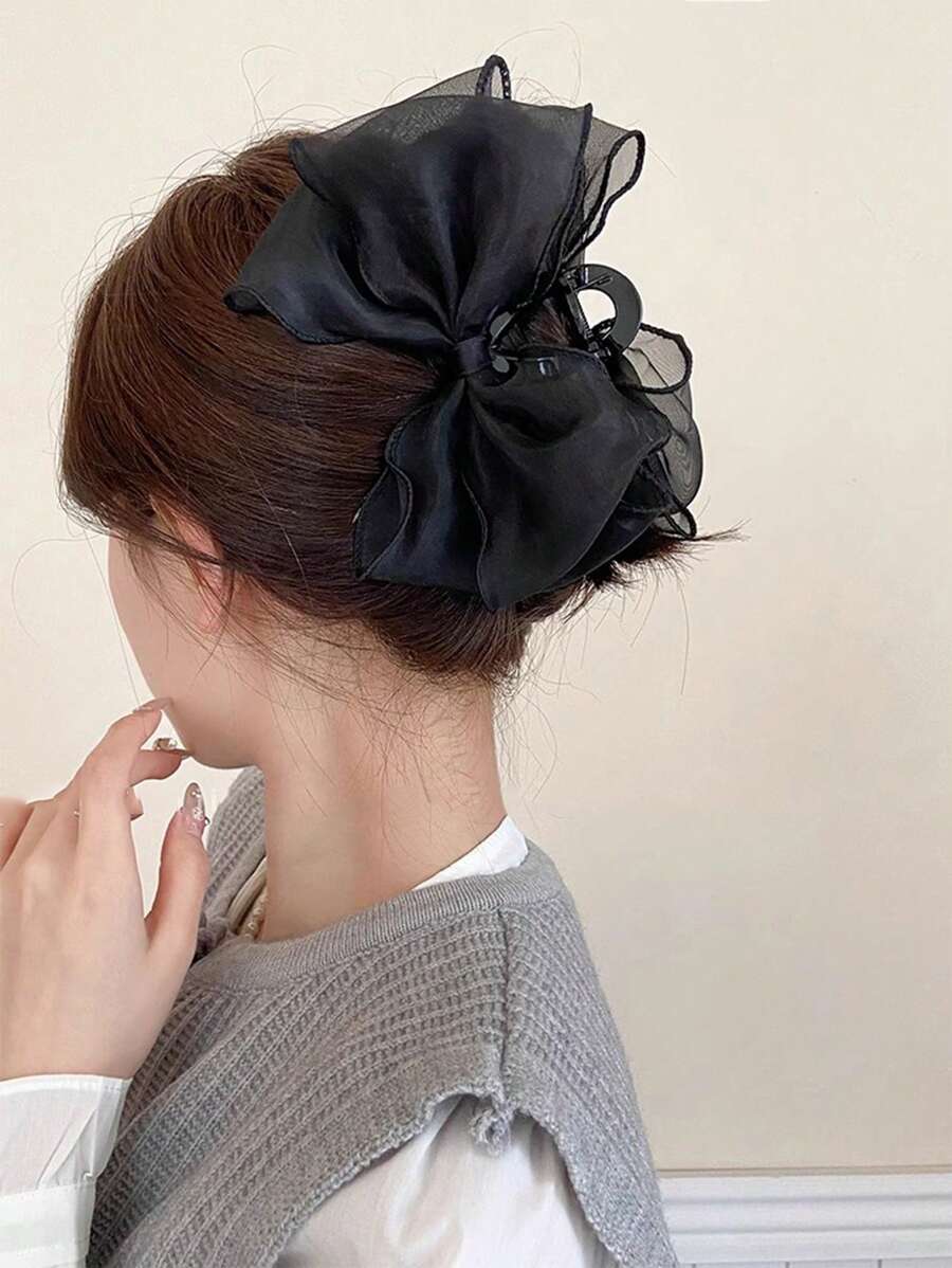 1 szt. Duża spinka do włosów z kokardą, elegancka spinka do włosów z pazurem do koków, spinki do włosów, spinki do włosów, spinki do włosów, spinka do włosów, spinka do włosów, spinka do włosów, spinka do włosów, jesienno-zimowe akcesoria do włosów dla kobiet, stroje wakacyjne, kobieta