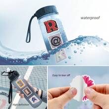 100张文字贴纸，乙烯基材质，美观实用，适用于剪贴簿、日记本、笔记本电脑、保险杠、滑板、水瓶、电脑、手机、卡通图案、安全帽、汽车贴纸等。 - 彩色 - 查看 7