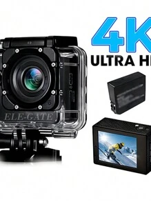 Camara GO PRO de Accion 4K Ultra HD Resistente al Agua Sumergible - Negro - Ver 5