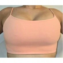 Double Fitness Top Thin Strap Suplex Polyamide Compression - Orange - View 2