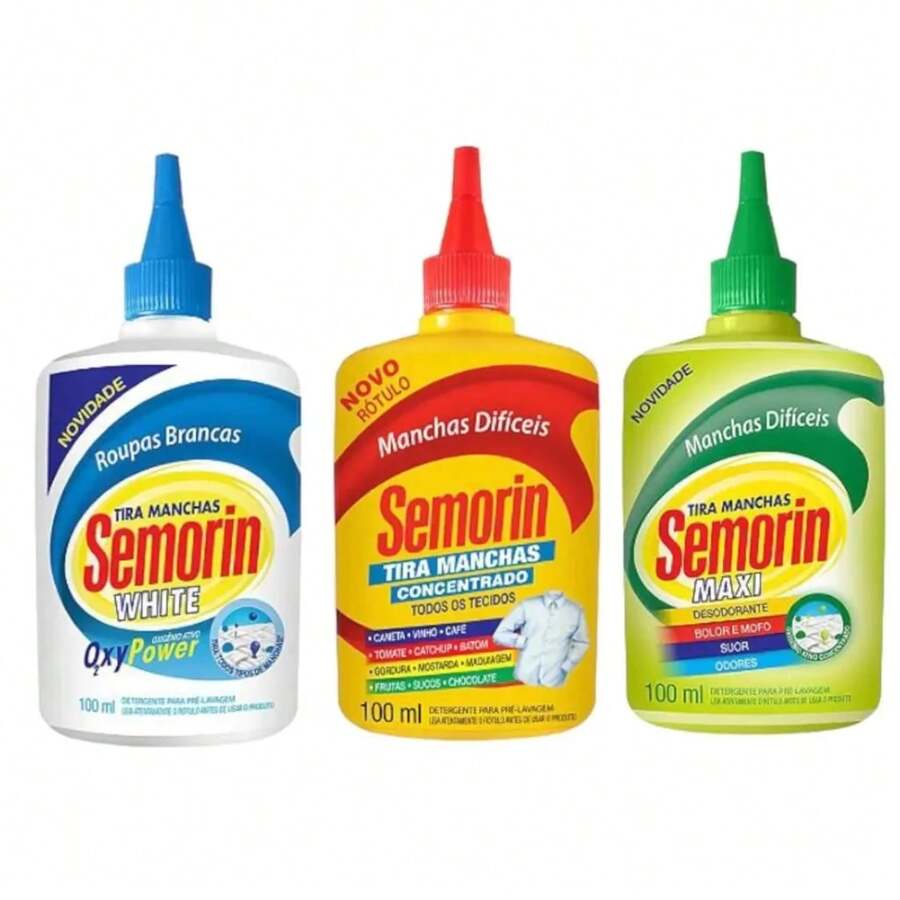 Tira Manchas Semorin Concentrado 100ml Alto Poder de Remoção Multiuso ...