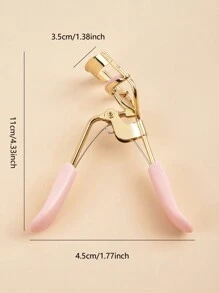 1 Pc Pink Handle & Gold Color Eyelash Curler, Beauty Makeup Tool Suitable For Commercial And Home Use,Makeup,Cheap,Room Decor,Vanity,Travel,Bedroom,Makeup Accessories,Eyelash Curler,Cheap,Stocking Stuffers,Makeup,Makeup Tools,Cheap Stuff,Gifts,Gifts For Women,Christmas Gifts
