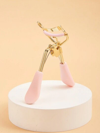 1个粉色手柄金色睫毛夹，美妆工具，适合商业和家庭使用，化妆，价格实惠，房间装饰，梳妆台，旅行，卧室，化妆配件，睫毛夹，价格实惠，圣诞礼物，化妆品，化妆工具，便宜货，礼物，女士礼物，圣诞礼物