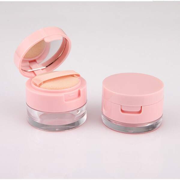5g Compact Portable Loose Powder & Honey Powder Makeup Case With Sifter And Powder Puff, Equipped With Mirror, Travel Container, Compact And Space-Saving For Daily Carry, Outdoor Travel And Home Use