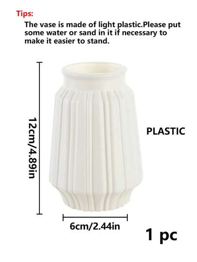 1PC/ Artificial Plastic Vase, Flower Arrangement, Wedding Home Dining Room Bedroom ations, Festival Birthday Accessories, Venue Background Vase Mother's Day,Father's Day, Outdoor Garden ations Graduation Glass view 2