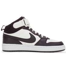 Nike 女款运动鞋 COURT BOROUGH MID 2 (GS) 舒适轻便户外健身跑步休闲鞋滑板鞋 CD7782-126 - 黑色/白色 - 查看 2