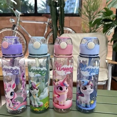 1pc 700ml/23.67oz Cute Space Cup High-Temperature Resistant, Portable Water Bottle For Outdoor Activities, Perfect Gift For Easter, Independence Day, Women's Day, Mother's Day, Valentine's
