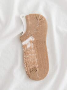 Calcetines tipo mocasín de mujer con encaje calado, calcetines invisibles finos y transpirables para el verano - Multicolor - Ver 9