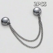 1 pieza/2 piezas/4 piezas Clips magnéticos para dobladillo, para piernas de pantalones y mangas, removibles, sin clavos ni costura requerida, clips de metal para acortar y ajustar