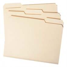 1 pieza Carpeta Manila tamaño carta, carpetas de archivo con corte 1/3, carpetas de papel para organización y gestión de archivos - Multicolor - Ver 14