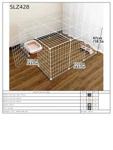 Dog Fence Style Indoor Home Pet Gate, For Teddy, Corgi, Chihuahua, Small Dogs & Puppies, Iron Fence Barrier Dog Cage - Multicolor - View 13