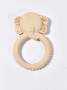 1pc Cute Elephant Silicone Baby Teether, Daily Casual Supplies