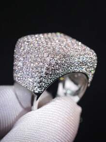 1 pieza Hermoso Anillo de Circonita Cúbica para Mujer, Regalo de Joyería para Boda, Día de San Valentín - 1# - Ver 21