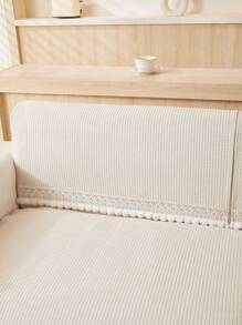 1pc All Season Sofa Seat Cushion Cover, Modern Simple Dust-Proof Anti-Slip Protector, Spill-Resistant Chenille Fabric, Washable, Warm, Fade-Resistant, Pet Friendly, Fits L-Shaped Sofa, Bedroom, Office, Living Room