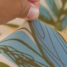 1 件树叶印花弹力沙发套，全覆盖涤纶沙发套，针织牛奶丝适合所有季节 - 黃色 - 查看 6