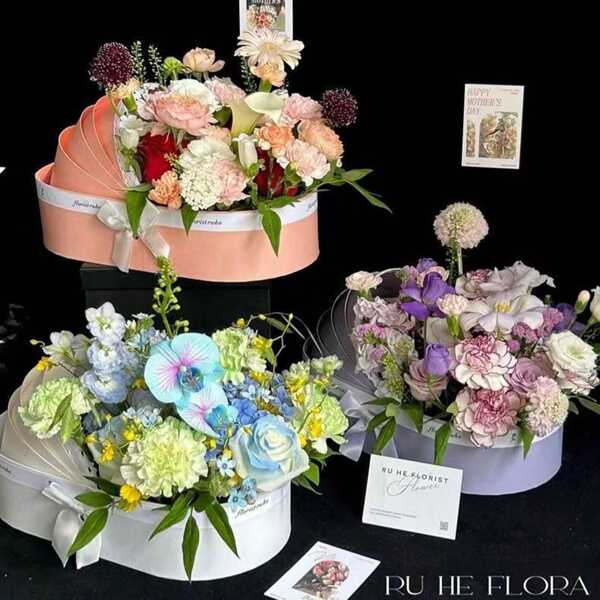 1PC Flower Packaging Gift Box, Cradle Flower Fruit Packaging Box, Suitable For Souvenirs, Valentine's Day