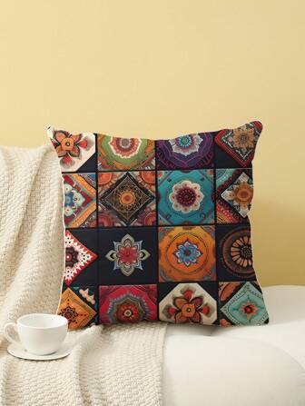 1 件斋月主题单面印花装饰枕套，家居装饰枕套，无填充，适合作为斋月礼物送给朋友