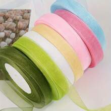 50 码雪花纱丝带 1.5 厘米宽，花束绑带，烘焙蛋糕礼品包装丝带，手工 DIY 蝴蝶结编织带