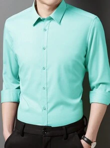 Men Shirts - Teal Blue - View 2