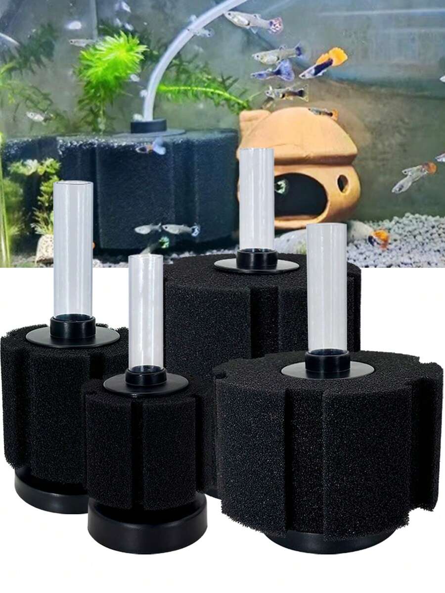 1 Peça Filtro de Esponja Bio para Aquário, Criação de Alevinos Betta, Camarão, Nano Peixes, 4 Tamanhos Diferentes de Filtros Proporcionam Filtragem Mecânica e Biológica, Super Filtro de Esponja Bioquímico para Aquários de 3 a 60 Galões